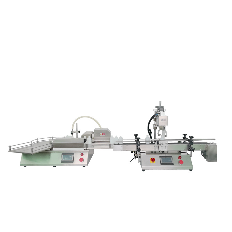 Desktop type filling and capping simple production line