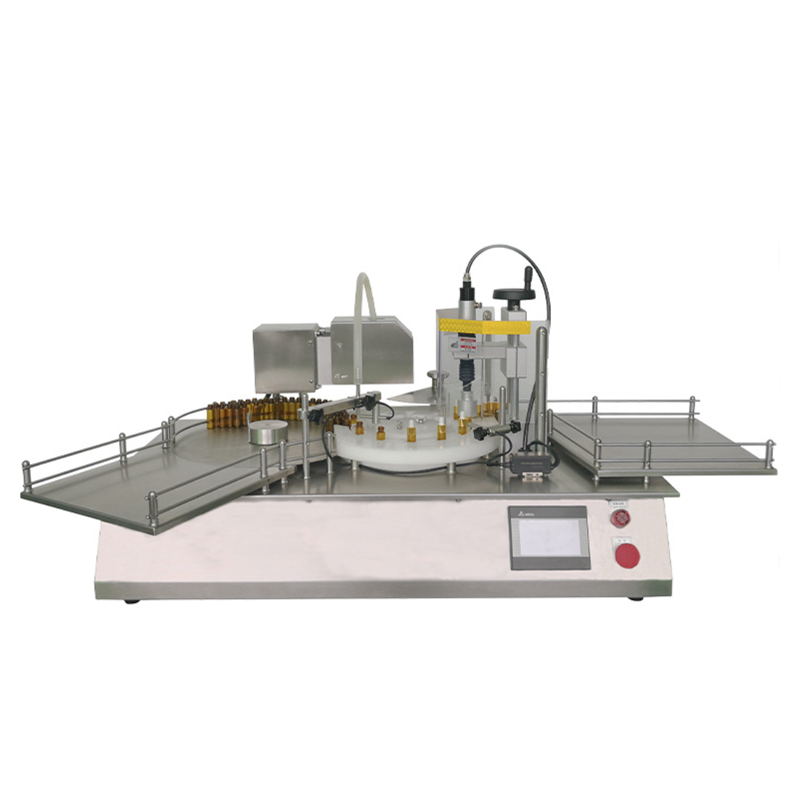 Desktop type filling and capping machine