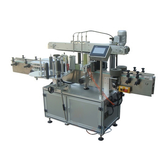Double side plus fixed point round bottle labeling machine